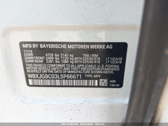 WBXJG9C03L5P66671 BMW X1 Xdrive28i