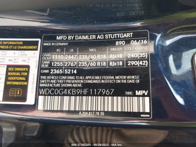 WDC0G4KB9HF117967 Mercedes-Benz Glc Glc 300