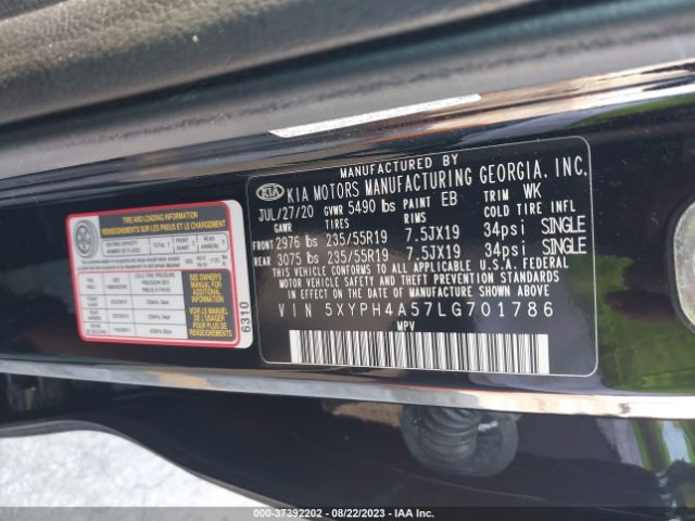5XYPH4A57LG701786 KIA Sorento Ex V6