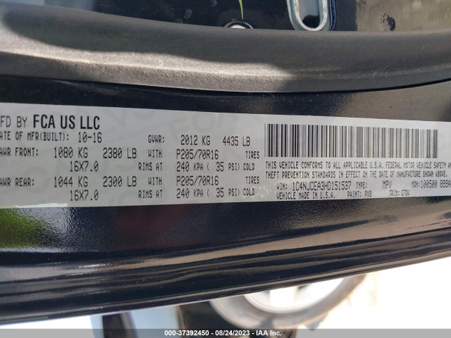 1C4NJCEA3HD151537 Jeep Compass Latitude