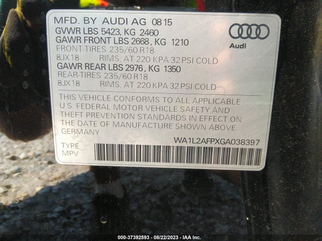 WA1L2AFPXGA038397 Audi Q5 Premium Plus