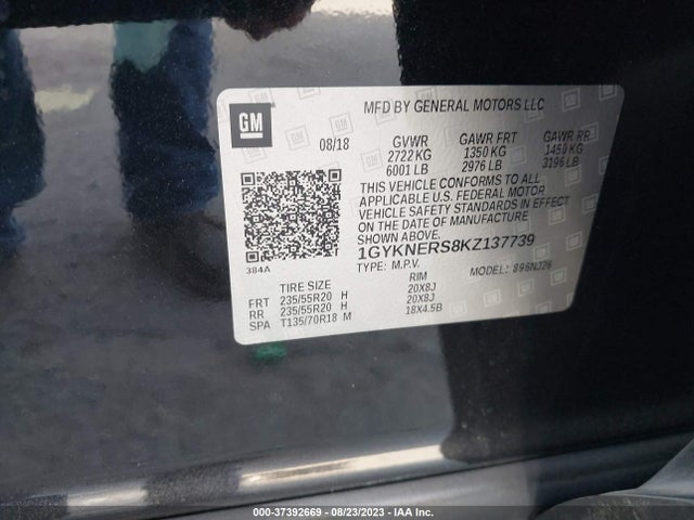 1GYKNERS8KZ137739 Cadillac Xt5 Premium Luxury Fwd