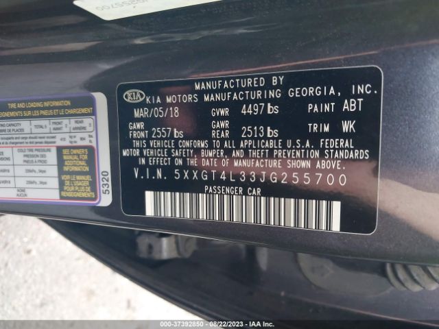 5XXGT4L33JG255700 KIA Optima S