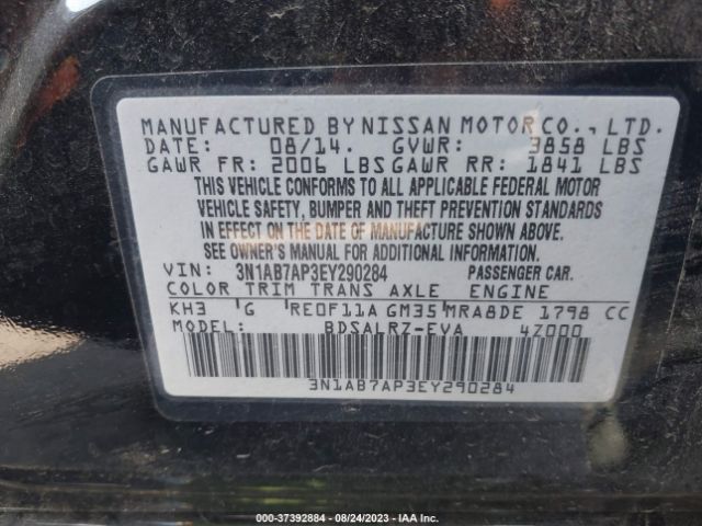 3N1AB7AP3EY290284 Nissan SENTRA SR