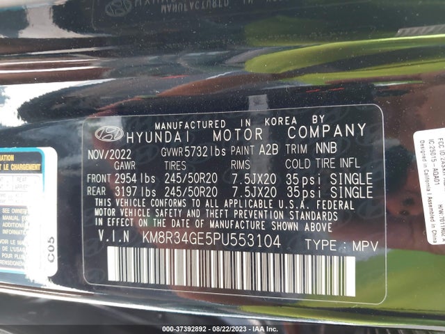 Hyundai Palisade Xrt 2023 KM8R34GE5PU553104 Image 9