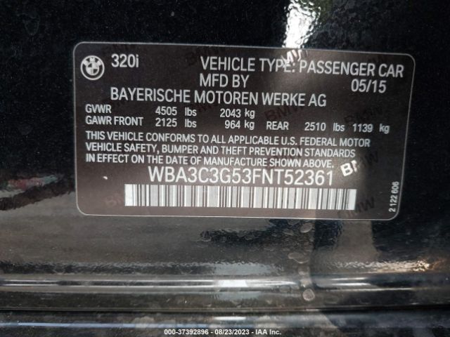 WBA3C3G53FNT52361 BMW 3 Series 320i Xdrive