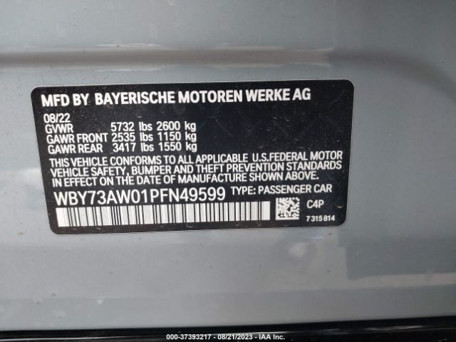 WBY73AW01PFN49599 BMW I4 Edrive40