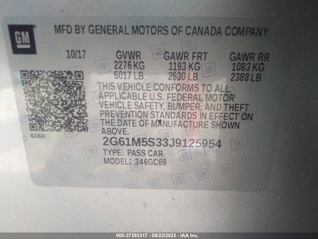 Cadillac XTS LUXURY 2018 2G61M5S33J9125954 Image 9