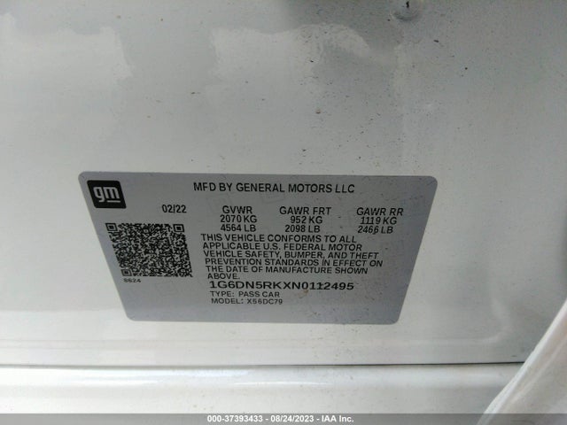 2022 Cadillac CT5, VIN: 1G6DN5RKXN0112495