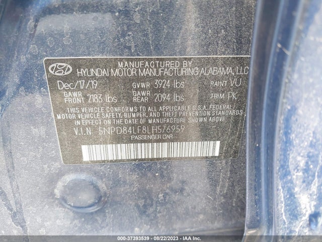 Hyundai mpi nu 2020 5NPD84LF8LH576959 Image 43