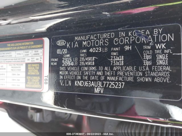 KNDJ63AU3L7725237 KIA Soul Gt-line