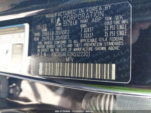 KNDRG4LG1N5122301 KIA Sorento Hybrid S
