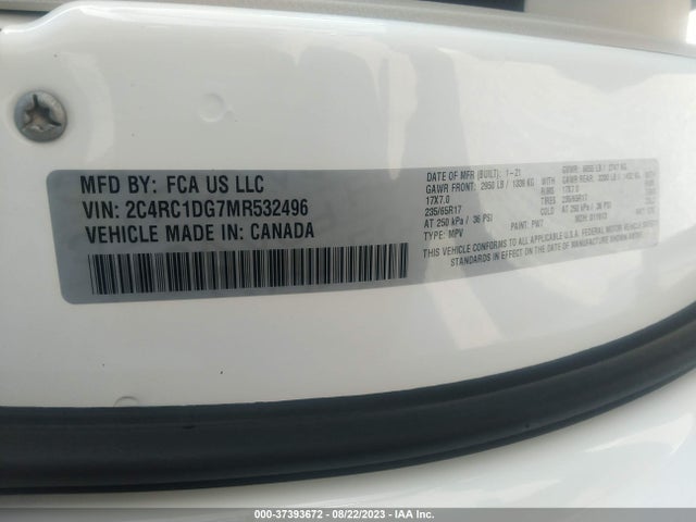 2C4RC1DG7MR532496 Chrysler Voyager Lxi