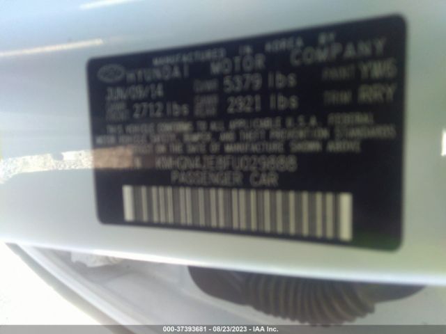KMHGN4JE8FU029888 Hyundai Genesis 3.8l