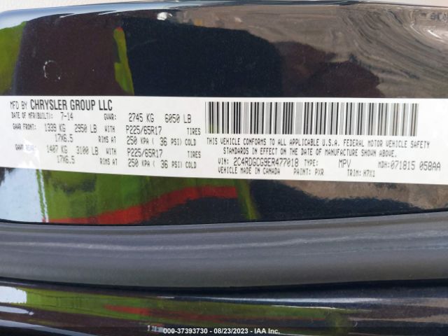 2C4RDGCG9ER477018 Dodge Grand Caravan Sxt