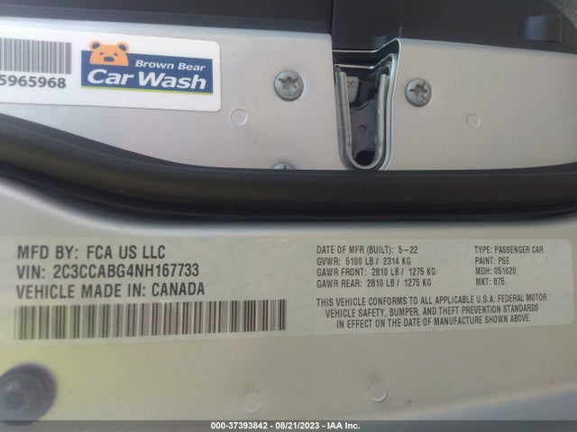 Chrysler 300 300s 2022 2C3CCABG4NH167733 Image 16