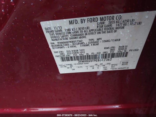 Ford Flex Limited 2014 2FMHK6DT9EBD17362 Image 9