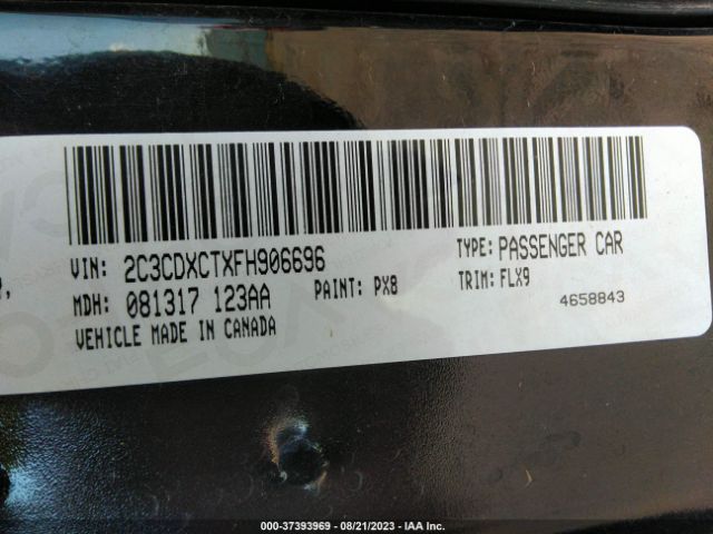 2C3CDXCTXFH906696 Dodge Charger Road/track