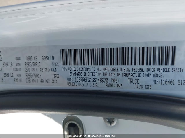 1C6RR6FG1GS148670 RAM 1500 Tradesman