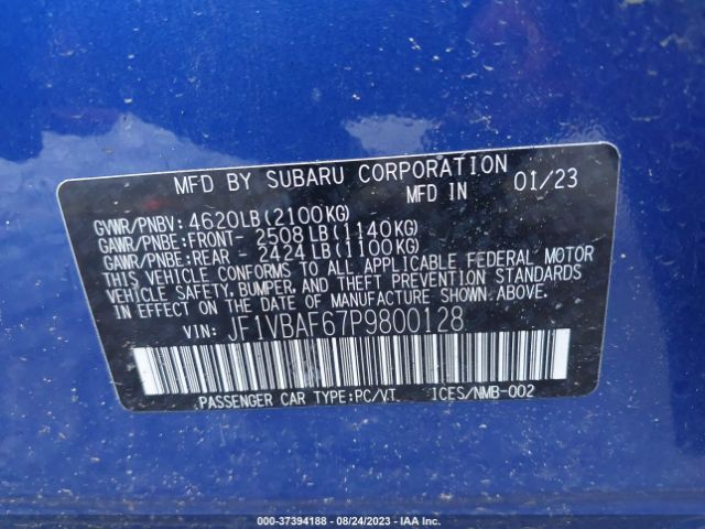 JF1VBAF67P9800128 Subaru Wrx Premium