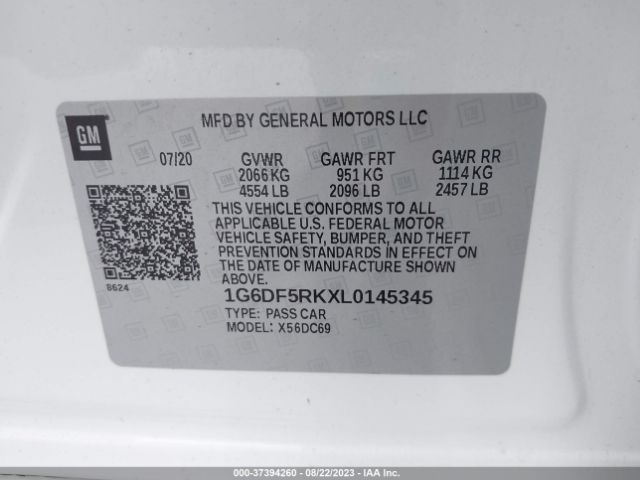 1G6DF5RKXL0145345 Cadillac Ct4 Premium Luxury