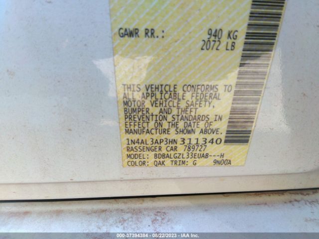 1N4AL3AP3HN311340 Nissan Altima 2.5 S