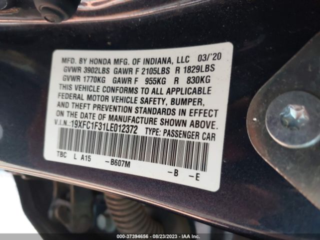 19XFC1F31LE012372 Honda Civic Sedan Ex