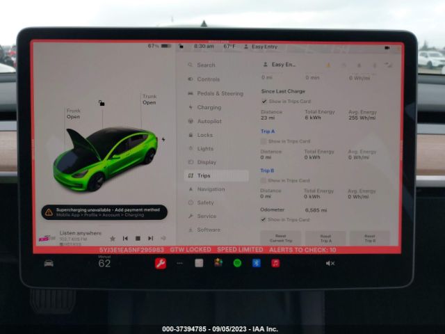 5YJ3E1EA5NF295983 Tesla MODEL 3