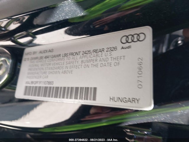 WAUBFGFF1F1107893 Audi S3/a3 2.0t Premium Plus