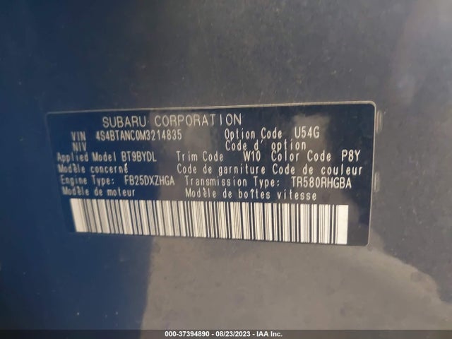 Subaru Outback Limited 2021 4S4BTANC0M3214835 Image 9