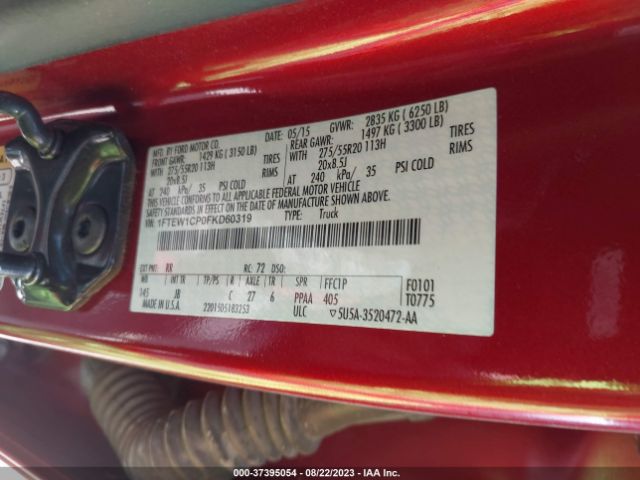 1FTEW1CP0FKD60319 Ford F-150 Xl/lariat/xlt