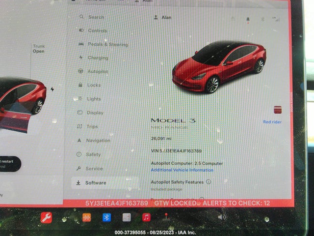 2018 Tesla 3, VIN: 5YJ3E1EA4JF163789