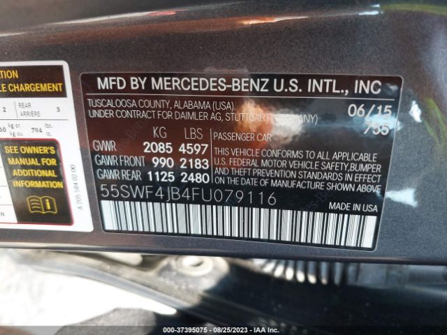 55SWF4JB4FU079116 Mercedes-Benz C-class C 300