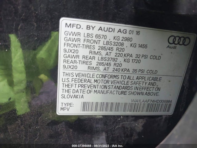 WA1LAAF74HD006984 Audi Q7 Premium Plus