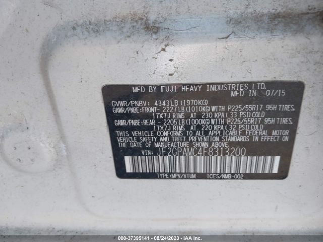 JF2GPAMC4F8313200 Subaru Xv Crosstrek Limited