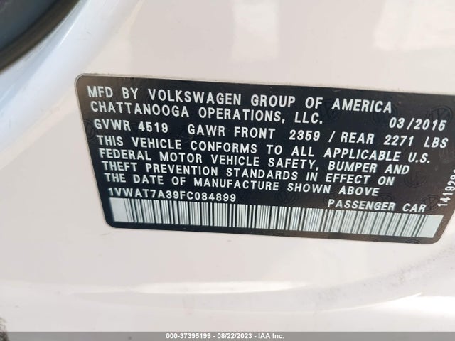 1VWAT7A39FC084899 Volkswagen Passat 1.8t Limited Edition