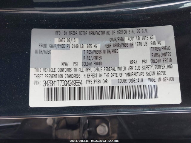 Mazda Mazda3 I Sport 2016 3MZBM1T73GM249554 Image 9