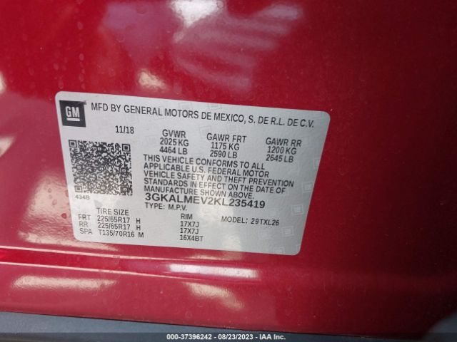 3GKALMEV2KL235419 GMC Terrain Sle