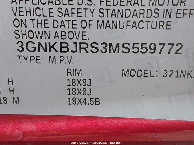 Chevrolet Blazer Awd 3lt 2021 3GNKBJRS3MS559772 Image 9