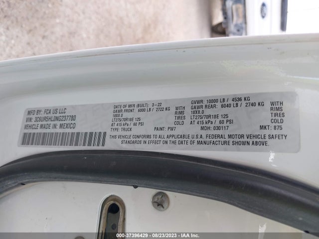 3C6UR5HL0NG237780 RAM 2500 Tradesman