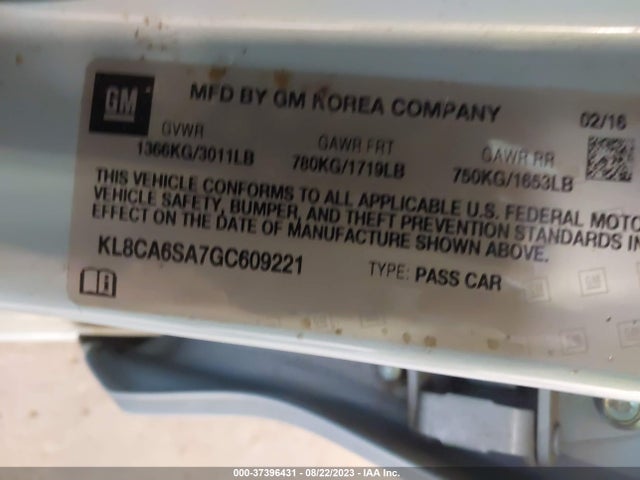 Chevrolet SPARK LS 2016 KL8CA6SA7GC609221 Image 9