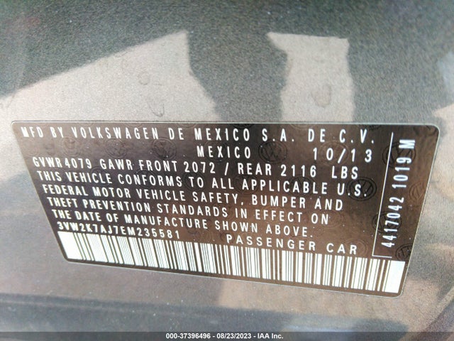 3VW2K7AJ7EM235581 Volkswagen Jetta Sedan S