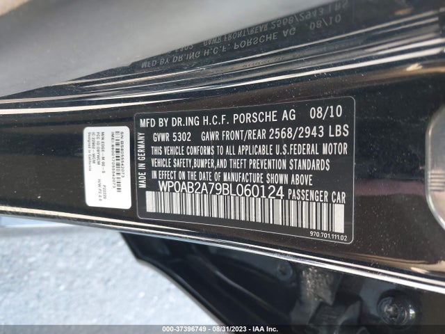2011 PORSCHE PANAMERA WP0AB2A79BL060124 Photo 8