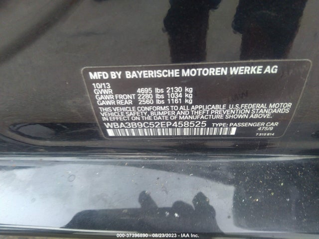 2014 BMW 3 SERIES 335I XDRIVE VIN: WBA3B9C52EP458525