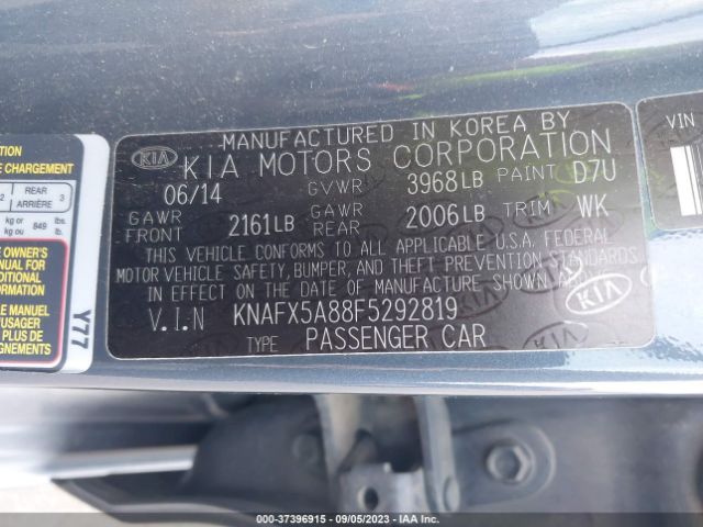 KNAFX5A88F5292819 KIA Forte 5-door Ex