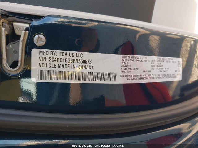 2023 Chrysler Pacifica, VIN: 2C4RC1BG6PR550673