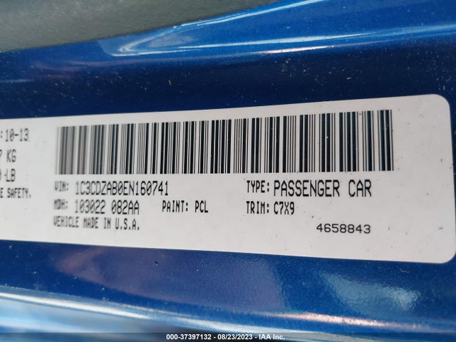 Dodge AVENGER SE 2014 1C3CDZAB0EN160741 Image 9