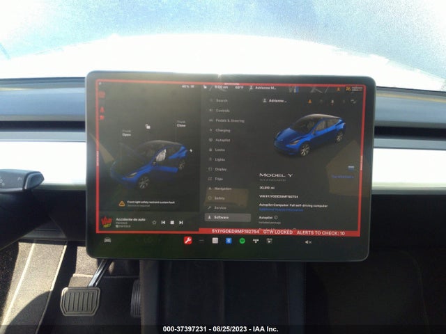 5YJYGDED9MF192754 Tesla Model Y Standard Range