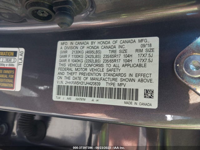 Honda CR-V LX 2018 2HKRW5H31JH420839 Image 9
