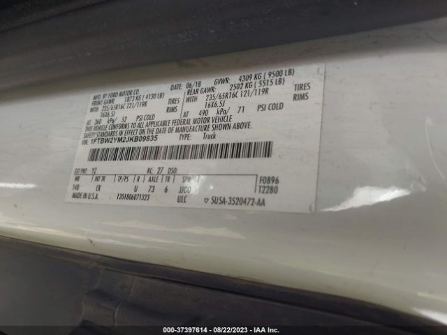 1FTBW2YM2JKB09835 Ford TRANSIT VAN